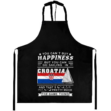 Discover Croatia sailing, sailing ship Mediterranean gift Aprons