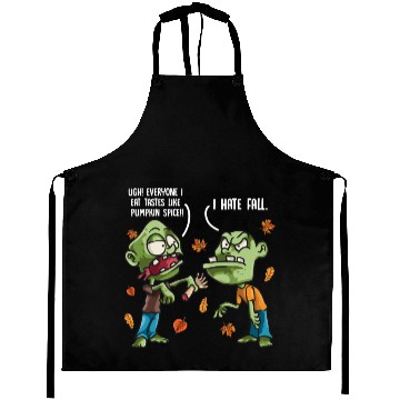 Discover Funny Zombies and Pumpkin Spice Fall Gift design Aprons