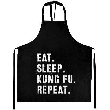 Discover Eat Sleep Kung Fu Repeat Slogan Karate gift Aprons