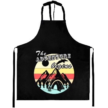 Discover Camping Retro Vintage Adventure Camping Gift Aprons