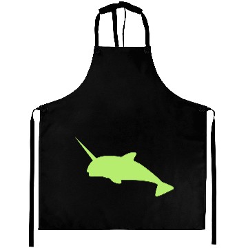 Discover Sharp narwhal in green uniwhale Aprons