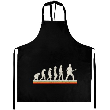 Discover Guitar Player Evolution Vintage Gift Aprons