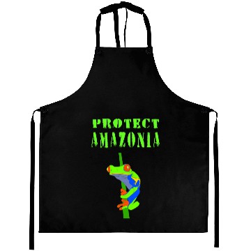 Discover Protect Amazonia. Tree frog. Amazon rainforest. Aprons