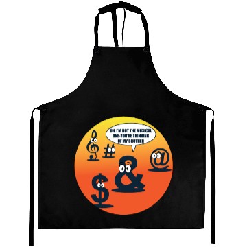 Discover Musician Character Language Funny Song Band Gift Aprons