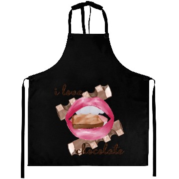 Discover i love chocolate lips Aprons