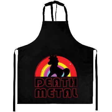 Discover Death Metal Unicorn Aprons