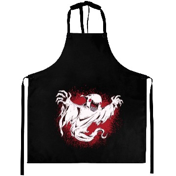 Discover Creepy ghost halloween Aprons with spooky ghost