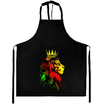 Discover Reggae rasta lion with cr Aprons