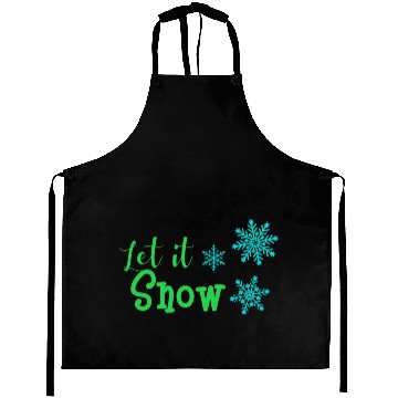 Discover Merry christmas let it snow Aprons