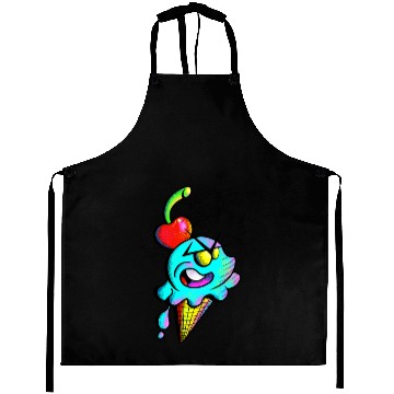 Discover Blue Ice Cream cone Chibi Aprons