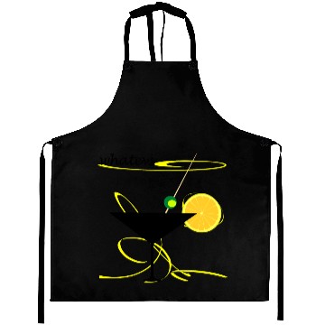 Discover whatevs cocktail glass lemon design abstract Aprons