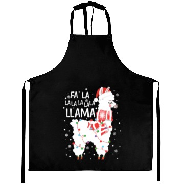 Discover Fa La La Llama Santa Aprons Christmas Funny Gift