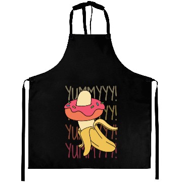 Discover Banana Donut Yummy Delicious Funny Aprons