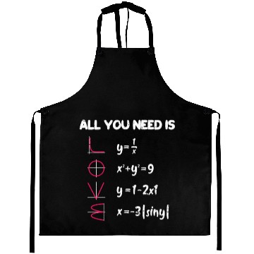 Discover Math All You Need Is Love Aprons