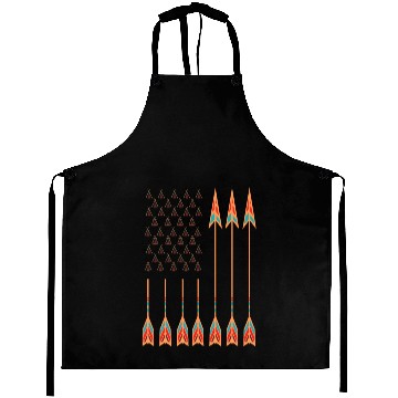 Discover Native American Day with tents & arrows as US flag Aprons