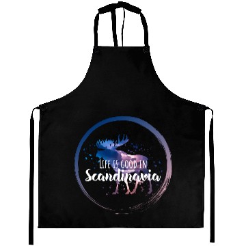 Discover scandinavia quote moose Aprons