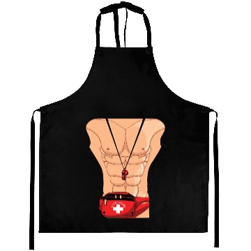 Discover Lifeguard Halloween Costume Beach Cool Guy Dude Aprons