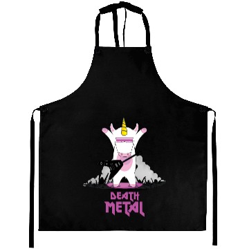Discover Death Metal Unicorn Aprons