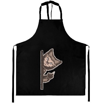 Discover Middle Finger Cat Aprons
