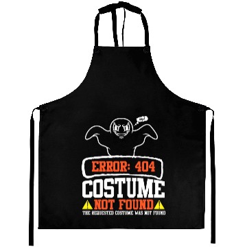 Discover Halloween Error 404 Costume Not Found Ghost Aprons