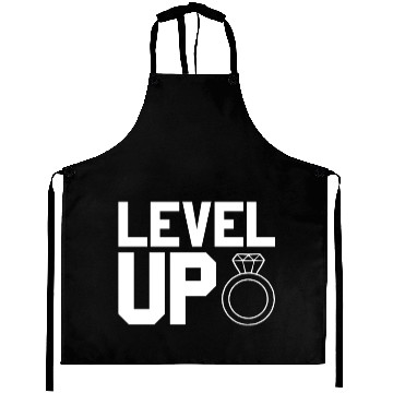 Discover Funny Level Up Engangement Gift Grooms gift Aprons