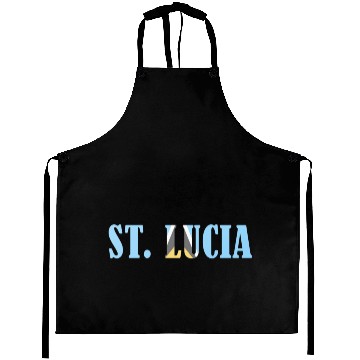 Discover St Lucia flag Aprons