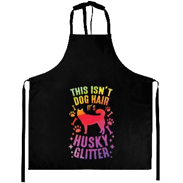 Discover Siberian Husky Dog Wolf Funny huskies Dog Hair Aprons