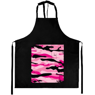 Discover Square camouflage pattern pink Aprons