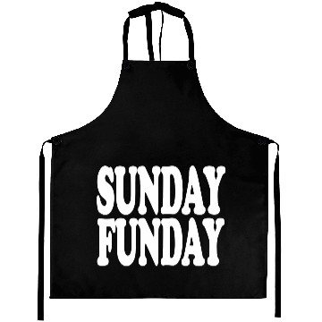 Discover Sunday funday - huge typography Aprons