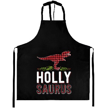 Discover Holly Saurus T Rex Red Plaid Matching Family Aprons