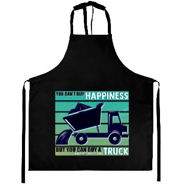 Discover Truck Driver Load Miles Happy Trucker Road Runner Aprons