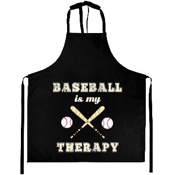 Discover Baseball Is My Therapy Homerun evolution Aprons