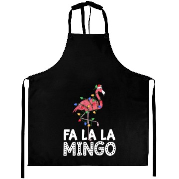 Discover Fa La La Mingo Flamingo Christmas Tree Lights Aprons