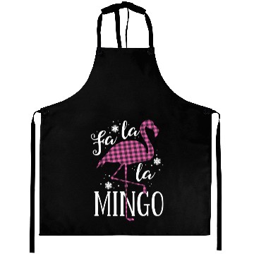 Discover Fa La La Mingo Flamingo Christmas Aprons Pink