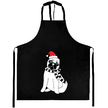 Discover Christmas Pug Aprons
