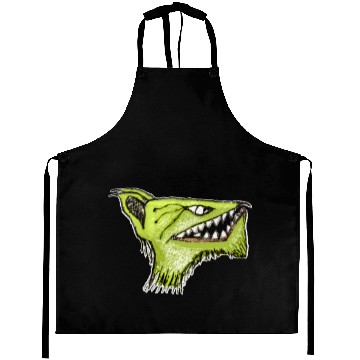 Discover Werewolf Head Creepy Drawing Aprons