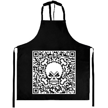 Discover Skull And Crossbones (Quick Response Code / NEG) Aprons