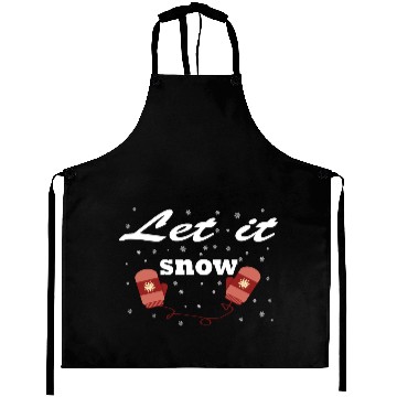 Discover Let it Snow - gloves - Merry Christmas Aprons