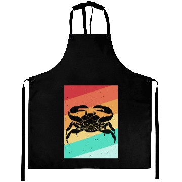 Discover crab crayfish lobster vintage retro Aprons