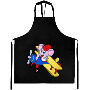 Discover HAND PAINTED AIRPLANE MOUSE Aprons