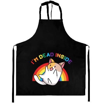 Discover I AM Dead Inside Cat Bouncing Rainbow Falloff Aprons