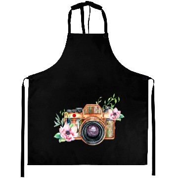 Discover Photography Machine And Flowers Aprons