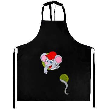 Discover HAND PAINTED MOUSE IN A HOLE Aprons