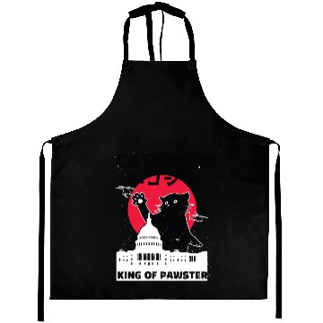 Discover Funny catzilla King of pawster hilarious cat gifts Aprons