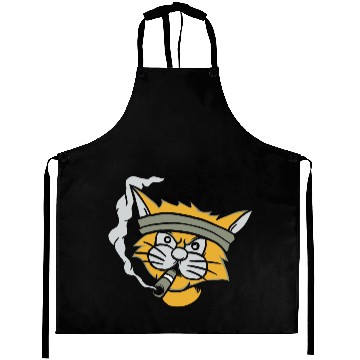 Discover Hipster Cat Smoking Aprons