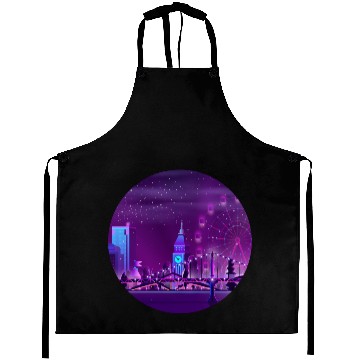 Discover Synthwave Neon City: London Aprons