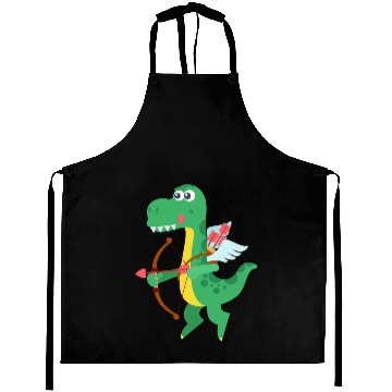 Discover Lovely Dinosaur cupid in Valentine's day Aprons