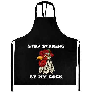 Discover Stop staring at my cock Aprons