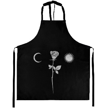 Discover Occult Gothic Moon Rose Grunge Satan Devil Black Aprons