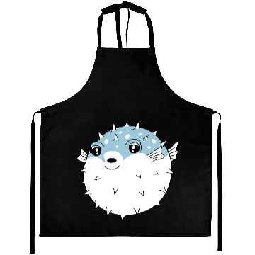 Discover Puffer fish funny Aprons